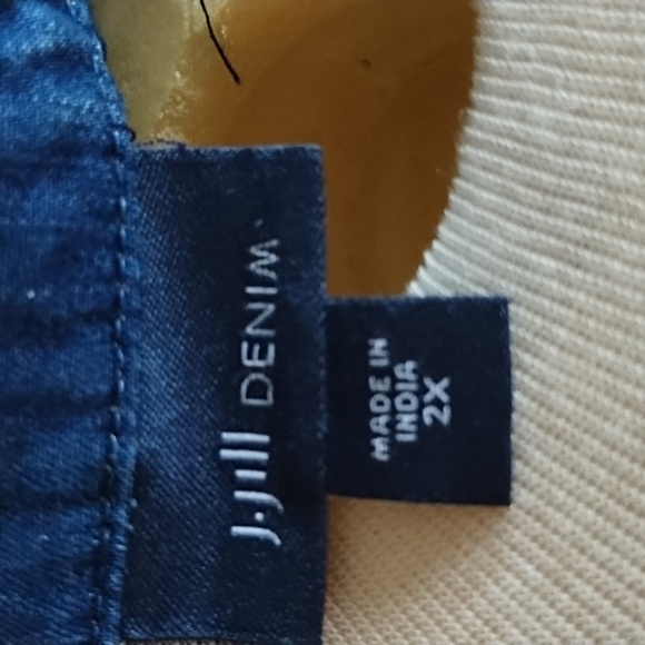 J Jill Denim Dress with embroidery size 2X - Picture 5 of 6
